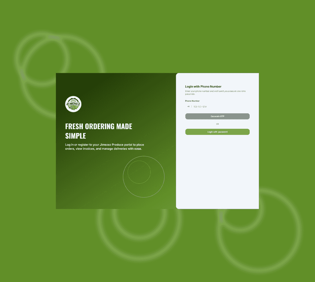 B2B Foodservice Ordering Platform